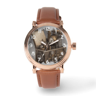 Steampunk-Zeitmaschine - Antike Schatztruhe  Armbanduhr