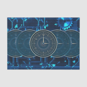 Steampunk-Zeitmaschine Uhren Zahnräder Seidenpapier