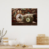 Steampunk-Zeitposter Poster (Küche)