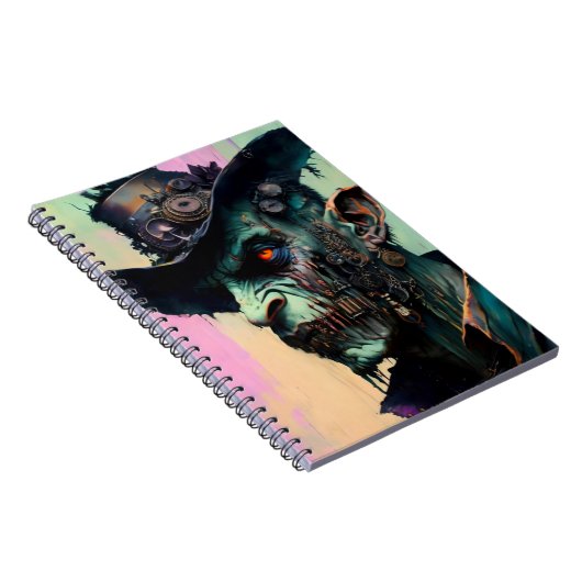 Steampunk Zombie Cowboy Notizblock (Rechte Seite)