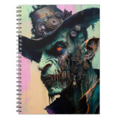 Steampunk Zombie Cowboy Notizblock (Vorderseite)