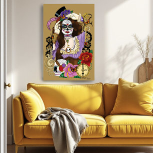 Steampunk Zucker-Schädel Poster