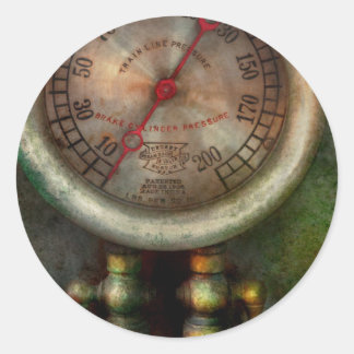 Steampunk - Zug - Bremszylinder Runder Aufkleber