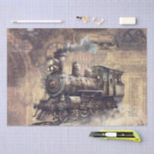 Steampunk-Zug Wasserfarbe Seidenpapier (Handwerk)