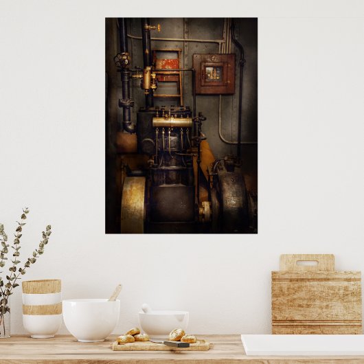 Steampunk - Zurück im Motor Poster (Küche)