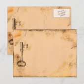 Steampunkarte Postkarte (Vorne/Hinten)