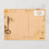 Steampunkarte Postkarte (Rückseite)