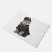 Steampunkatze Fußmatte (Schrägansicht)