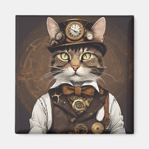 Steampunkatze Magnet