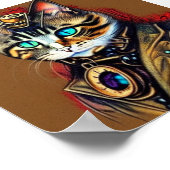 Steampunkatze Poster (Ecke)