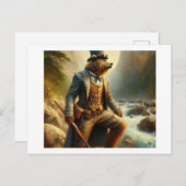 Steampunkbär Postkarte (Vorne/Hinten)