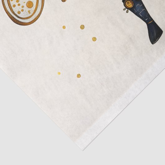 Steampunkbienen Toasting mit Wein AM8 Decoupage Seidenpapier (Ausschnitt)