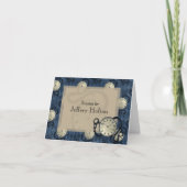 Steampunkblau-gotische Uhren & Schädel danke c (Vorderseite)