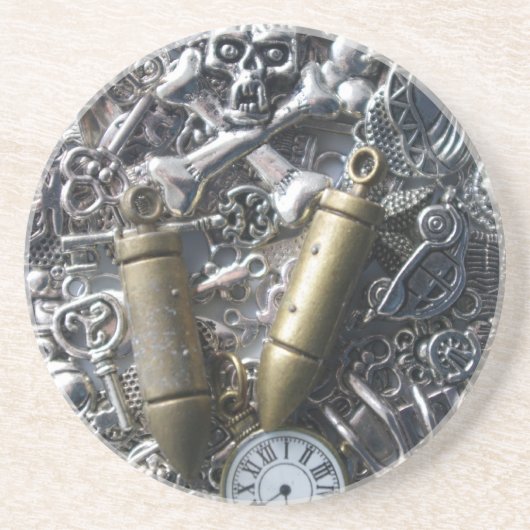 Steampunkcharms Sandstein Untersetzer (Vorne)