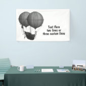 Steampunkdesign Schwarz-Weiß-Flying-Maschine Banner (Messeveranstaltung)