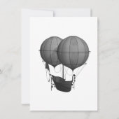Steampunkdesign Schwarz-Weiß-Flying-Maschine Dankeskarte (Rückseite)