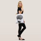 Steampunkdesign Schwarz-Weiß-Flying-Maschine Tasche (Am Model)