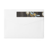 Steampunkdrachenfliegen auf braunem, gestreiften H (Rückseite)