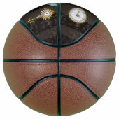 Steampunkdrachenfliegen auf braunem, gestreiften H Basketball (Rechts)