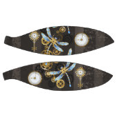 Steampunkdrachenfliegen auf braunem, gestreiften H Basketball (Panele)