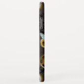 Steampunkdrachenfliegen auf braunem, gestreiften H Case-Mate iPhone Hülle (Hinten/Rechts)