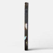 Steampunkdrachenfliegen auf braunem, gestreiften H Case-Mate iPhone Hülle (Rückseite / Links)