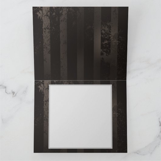 Steampunkdrachenfliegen auf braunem, gestreiften H Dankeskarte (Innenseite)