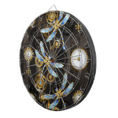 Steampunkdrachenfliegen auf braunem, gestreiften H Dartscheibe (Vorderseite rechts)