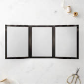 Steampunkdrachenfliegen auf braunem, gestreiften H Dreifach Gefaltete Ankündigung (Innenseite)