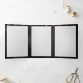 Steampunkdrachenfliegen auf braunem, gestreiften H Dreifach-gefaltete Programmkarte (Innenseite)