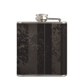 Steampunkdrachenfliegen auf braunem, gestreiften H Flachmann (Rückseite)