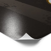 Steampunkdrachenfliegen auf braunem, gestreiften H Fotodruck (Ecke)