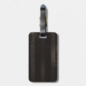 Steampunkdrachenfliegen auf braunem, gestreiften H Gepäckanhänger (Rückseite vertikal)