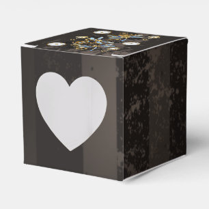 Steampunkdrachenfliegen auf braunem, gestreiften H Geschenkschachtel