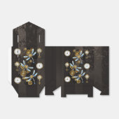 Steampunkdrachenfliegen auf braunem, gestreiften H Geschenkschachtel (Ungefaltet)