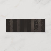 Steampunkdrachenfliegen auf braunem, gestreiften H Mini Visitenkarte (Rückseite)