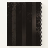 Steampunkdrachenfliegen auf braunem, gestreiften H Notizblock (Rückseite)