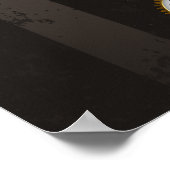 Steampunkdrachenfliegen auf braunem, gestreiften H Poster (Ecke)