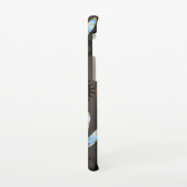 Steampunkdrachenfliegen auf braunem, gestreiften H Samsung Galaxy Hülle (Linke Seite)