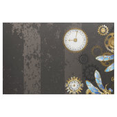 Steampunkdrachenfliegen auf braunem, gestreiften H Stoff (Fat Quarter (45,7 x 55,9 cm))