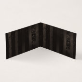 Steampunkdrachenfliegen auf braunem, gestreiften H Visitenkarten (Innenseite)