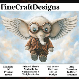 Steampunkelefonie mit Ohrflügel AV6 Decoupage Seidenpapier