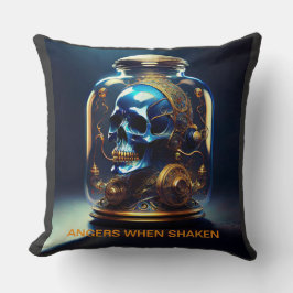 Steampunkelschädel in JAR-Angreifern beim Schüttel Kissen