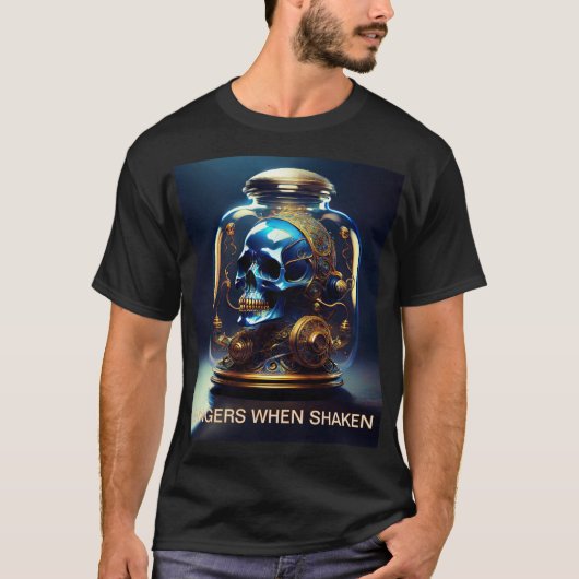 Steampunkelschädel in JAR-Angreifern beim Schüttel T-Shirt (Vorderseite)