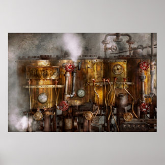 Steampunken - Rohrleitungs- und Vertilgungsgeräte Poster