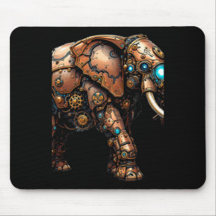 Steampunkenlephant der Mechanische Circus Sticker Mousepad