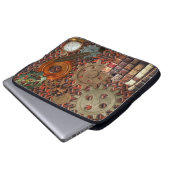 Steampunker Alt robuste Plating & Gears Metal Effe Laptopschutzhülle (Vorne Knopf)