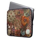 Steampunker Alt robuste Plating & Gears Metal Effe Laptopschutzhülle (Vorderseite Links)