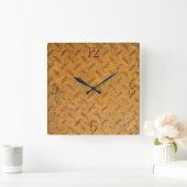 Steampunker Altmetalleffekt Quadratische Wanduhr (Zuhause)