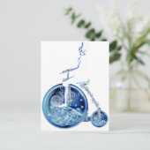 Steampunker auf Penny, der blauer Nebel beißt Postkarte (Stehend Vorderseite)
